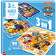 汪汪隊(duì)立大功（PAW PATROL）兒童拼圖玩具 汪汪隊(duì)磁性拼圖三折頁(yè)拼圖家居裝飾生日禮物禮品