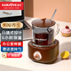 金灶（KAMJOVE） 小巧養(yǎng)生杯養(yǎng)生壺迷你電熱水杯煮茶器煮茶壺花茶杯水杯辦公室家用多功能保溫電燉杯 摩卡棕 0.4L