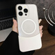 眾殼星 適用iPhone 15promax手機(jī)殼上下插promax手機(jī)套高透明AF拼接簡(jiǎn)約磁吸硬防摔超火新款高級(jí)感保護(hù)殼 白色-上下插拼接*iPhone 15promax