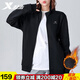 特步（XTEP）運動(dòng)外套女裝立領(lǐng)夾克秋季新款寬松衛衣拉鏈開(kāi)衫大碼休閑服夾克女 【加絨款】正黑色 M 170-(偏大一碼)
