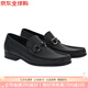 菲拉格慕（Ferragamo） 男士皮鞋GANCIO飾扣莫卡辛男士小牛皮休閑商務(wù)正裝鞋（軟皮） 黑色642848【限時特價】 40.5 /6.5碼（鞋長28cm）
