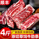 牛肋條4斤散養(yǎng)黃牛肉原切去骨牛肋條牛排肉牛腩肉新鮮清真 原切牛肋條肉10斤
