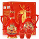 興盛長山西汾陽杏花鎮(zhèn)白酒紅夜光吉祥壺清香型53度500ml*2瓶禮盒送酒杯 53度 500mL 2瓶 紅龍鳳壺+4酒杯