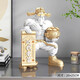棕櫚樹(shù)（palmtree）肌肉財神爺輕奢擺件店鋪前臺收銀臺裝飾品客廳家用辦公室開(kāi)業(yè)禮品 肌肉發(fā)財爺擺件-白金色