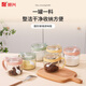 振興調(diào)料盒家用組合裝調(diào)料罐廚房味精瓶密封防潮調(diào)料罐糖鹽罐調(diào)味瓶 YH5858綠色（450ml）