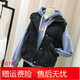墨姿嵐秋冬加棉馬甲女短款秋冬季新款坎肩外套胖厚保暖背心馬夾 黑色 大號 130-150斤