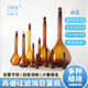 弋科儀（YIKEYI）A級高硼硅容量瓶玻璃加厚帶塞實(shí)驗器材燒瓶耐高溫棕色容量瓶1000毫升1個(gè)