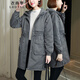 衣典零一（LEDIALYI）羽絨棉服女中長(cháng)款2025冬季女裝新款時(shí)尚休閑中年棉襖棉衣加厚外套 煙灰色 2XL （建議130-145斤）