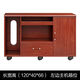 柏海森辦公室側柜帶輪打印機柜子移動(dòng)柜辦公桌老板桌副柜大班臺邊柜矮柜 長(cháng)副柜紅棕色左邊