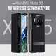 可可麗麗 【合金支架I智能視窗I免翻蓋】適用華為matex5手機殼華為x5典藏版真皮保護套防摔商務(wù)輕奢 羽紗黑