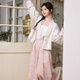 十三余小豆蔻兒[知春霽]春夏季國風(fēng)粉色外套褲子短褲套裝日常出街 褲子 現貨 S