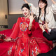 枝己秀禾服新娘2025新款新中式嫁衣結(jié)婚禮服喜服婚服出閣服婚禮服 240624 XL