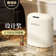 麥桶桶（Mr.Bin）衛(wèi)生間智能感應(yīng)垃圾桶客廳帶蓋窄夾縫自動(dòng)套袋電動(dòng)廁所家用高顏值 【衛(wèi)生間/臥室】 奶油白 電池款 13L