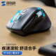 山業(yè)（SANWA）山業(yè)人體工學(xué)無(wú)線(xiàn)藍牙雙模鼠標  雙滾輪鼠標 快速滾輪 附測滾輪 Win/Mac適用 辦公游戲 黑色 2.4G+藍牙