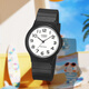 卡西歐（CASIO）小黑表男女經(jīng)典簡(jiǎn)潔情侶大表盤MW-240-1B/7B/4B/1E/1E2/7E 石英表 MQ-24-7B2喬妹同款 【附加貼膜】