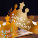 卡蘭古斯成人生日帽兒童拍照道具女孩男孩蛋糕帽子生日快樂(lè )派對裝飾儀式感 金底鐳射銀星星生日帽-10個(gè)
