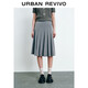 UR2024秋季新款女裝時(shí)尚通勤經(jīng)典A字廓形百褶半裙UYY540004