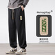 MMOPTOP潮牌休閑褲子男士春夏季寬松束腳衛長(cháng)褲M(mǎn)A2A907K1367 黑色 M