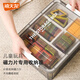 禧天龍積木分類(lèi)收納箱玩具大號分層儲物箱磁力片樂(lè )高收納盒 灰色 5格雙層16L 1個(gè)裝