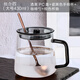 ORTOR玻璃馬克杯水杯杯帶手柄帶蓋茶杯家用辦公商務(wù)喝水茶杯咖啡杯 魅酷杯四件套（430ml）