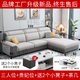 纖拓沙發(fā)布藝沙發(fā)貴妃組合中小戶型布藝實(shí)木框架現(xiàn)代時(shí)尚簡(jiǎn)約客廳家具 三人位+貴妃(舒適版)+茶幾 (高密度海綿包）絲光絨布/麻布