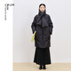 AUM【花苞羽絨】AUM噢姆冬季新款鵝絨長(cháng)款圍脖黑色羽絨服女款 黑色 M