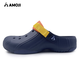 AMOJI日本洞洞鞋男女休閑鞋戶(hù)外運動(dòng)涼鞋外穿拖鞋厚底防滑防水情侶情侶 深藍色/橘黃色 Navy 42 (260mm)