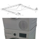 倍科（BEKO）洗衣機(jī)+烘干機(jī) (干衣機(jī)) 連接件 疊放支架 銀灰色款 連接件銀灰色