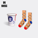 Happy Socks【新品】Happy Socks愜意時(shí)光禮盒1雙裝中筒襪堆堆襪ins潮 咖啡杯 1雙 M 36-40