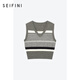 詩(shī)凡黎（‘S EIFINI）針織馬甲 女3F3132211-2 極致灰 M