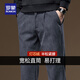 羅蒙（ROMON）燈芯絨加厚休閑褲男2025秋季新款中青年百搭寬松直筒保暖長(cháng)褲男 灰色【春秋厚款】 30 (2尺3)(建議110-120斤)