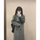 GARNUO羽絨服內(nèi)膽灰色西裝毛呢外套女秋冬季新款高級感正肩加厚呢子大衣 灰色【羽絨內(nèi)膽】 S【80-100斤】