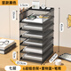 賓納A4桌面文件架金屬資料架文件框多層文件收納架辦公室桌文件夾收納盒書(shū)架書(shū)立檔案文具用品大全置物 A4七層（豎黑帶側網(wǎng)六層組合架+置物籃）+筆筒