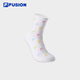 斐樂(lè ) FUSION斐樂(lè )潮牌情侶款中腰襪2025夏季新款時(shí)尚運動(dòng)襪中筒襪 標準白-WT 1雙 M