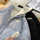 QGF兩面穿棉服女冬季加絨加厚保暖燈芯絨外套女裝面包服寬松棉衣襖子 DSA140-1-MY9315藍(lán)色 XL 【建議130-145斤】