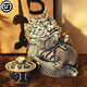 依瓷麒麟鬼迷日眼茶寵香爐景德鎮(zhèn)玄關(guān)裝飾品招財(cái)創(chuàng)意茶具桌面客廳擺件 麒麟-描金版本【禮盒裝】