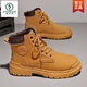 啄木鳥(niǎo)馬丁靴2026新款高幫休閑運動(dòng)鞋高幫男鞋加厚工裝小黃靴馬丁靴 黃色 44