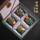 BOSSY故宮風(fēng)文創(chuàng)招財石獅子一對好事發(fā)生創(chuàng)意工藝品擺件公司個人伴手禮 前程似錦【彩金】+底座+禮盒
