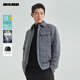 利郎輕薄襯衫羽絨服男24冬季多孔膜羽絨外套 中灰 XL175/92A 