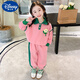 迪士尼女童套裝秋裝學(xué)院風(fēng)2025新品洋氣小女孩童裝寶寶春秋運(yùn)動(dòng)兒童秋季 粉紅色套裝 130 cm