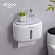 ecoco意可可衛生間紙巾盒 高顏值衛生間置物架壁掛式免打孔廁所抽紙盒卷紙盒 單層-北歐灰