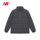 NEW BALANCE NB 經(jīng)典Logo休閑百搭立領(lǐng)保暖防寒鴨絨運動(dòng)面包羽絨服 男女同款 AMJ44302-ACK L 身高175CM
