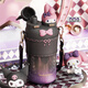 HELLO KITTY七夕情人節(jié)禮物三麗鷗兒童保溫杯小學(xué)生上學(xué)水壺庫(kù)洛米吸管杯子女 庫(kù)洛米/美樂蒂-暗黑-550ml