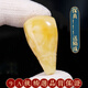 石俞記9A級(jí)俄料蜜蠟三通佛頭文玩佛珠配飾琥珀金剛菩提手串配件天然 9A級(jí)三通蜜蠟套裝 虧本沖量(送隔珠)