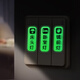 藍瑞 夜光開關貼標識標示標簽貼電表箱貼墻貼裝飾插座燈開關面板貼紙 【綠夜光】浮雕圖標