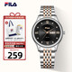 斐樂(lè )（FILA）情侶鋼帶手表女開(kāi)學(xué)季禮物男商務(wù)時(shí)尚石英腕表 FLL38-6514-102