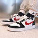 耐克（NIKE）男鞋 2024冬季新款休閑運動鞋COURT簡版AJ低幫時尚潮流板鞋 838937-102 芝加哥 黑白紅勾  43