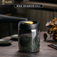 格娜斯（CRISTALGLASS）小號茶葉罐玻璃家用透明收納儲存罐帶蓋儲物罐小瓶子密封罐玻璃罐 黑蓋煙灰避光款 900ml