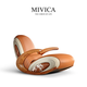米維卡【年度新品】MIVICA原創(chuàng)設計非洲進口烏金木真皮蜜蜂躺椅沙發(fā)搖椅 進口烏金木意大利真皮搖搖椅躺椅
