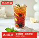 京東京造 玻璃杯 加厚冰川泡茶水分離咖啡牛奶杯子大容量380ml